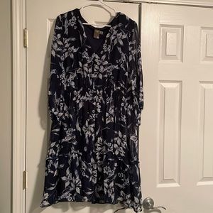 Navy chiffon dress